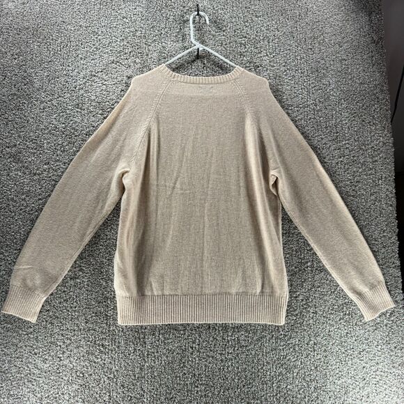 J Crew Sweater Mens Extra Large Beige Lambswool Pullover Knit Long Sleeve Adult - Picture 10 of 13